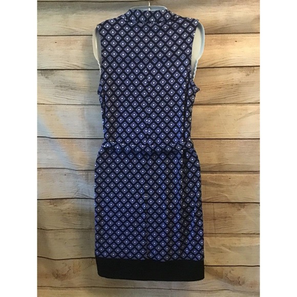 NEW! Women’s 41 Hawthorn Blue White Diamond Stretch Dress Size Small - Picture 2 of 5